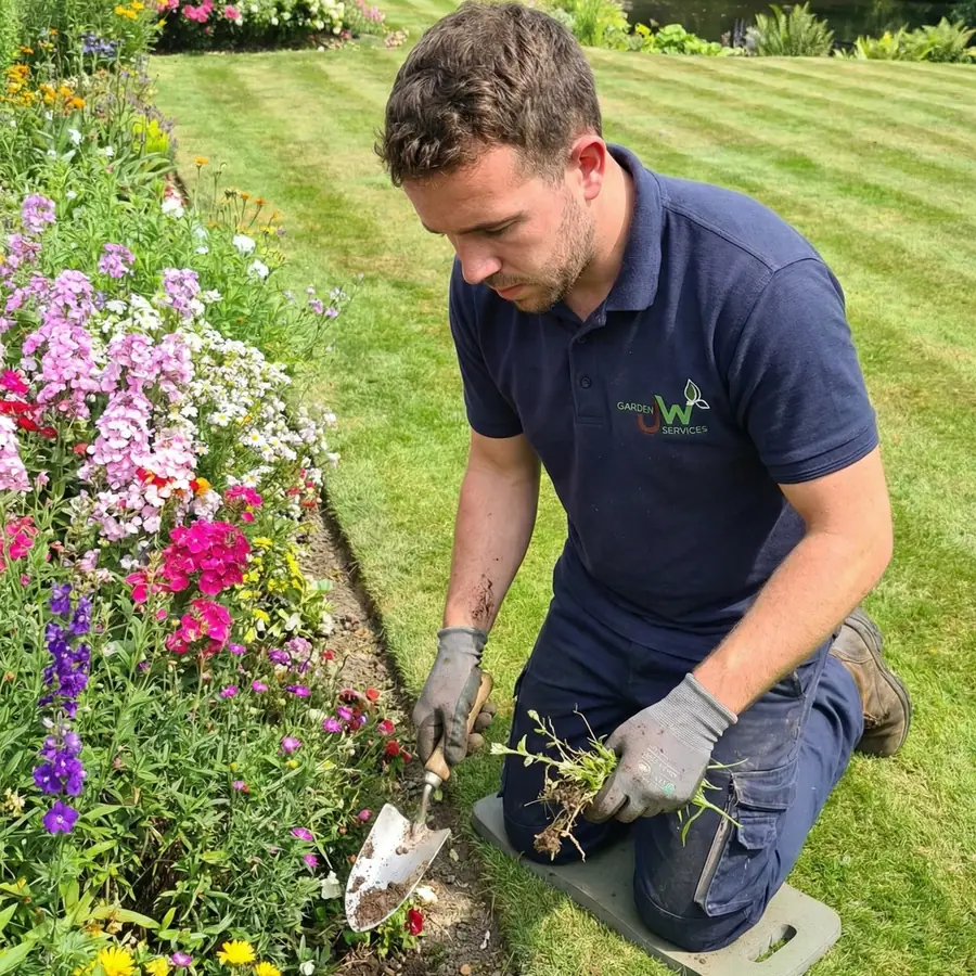 Completed landscaping project by JW Garden Services